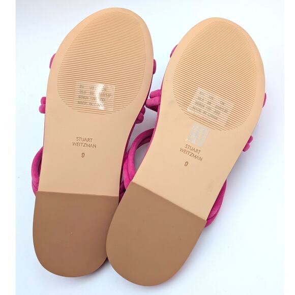 Stuart Weitzman Twist Knot Slip-On Flat Sandal Women's Peonia Size US9B EU39.5 - Picture 8 of 12